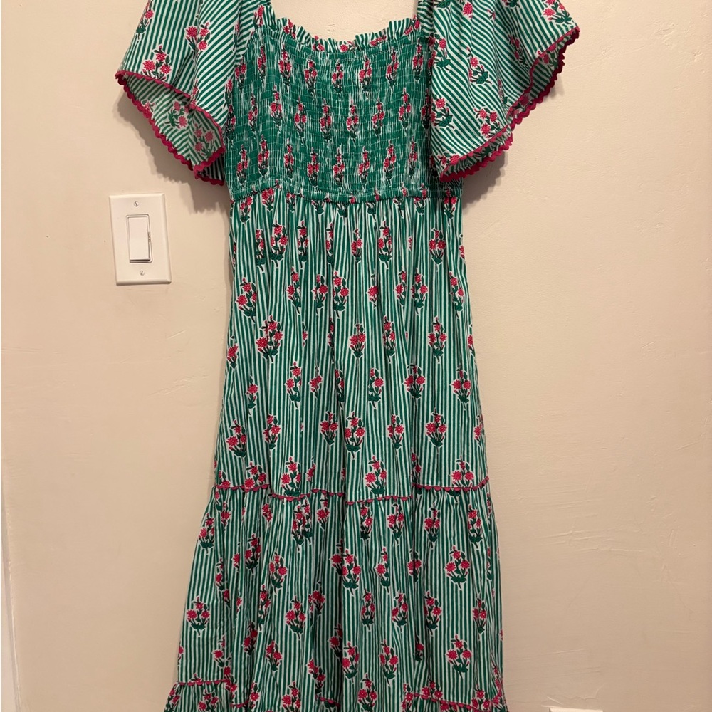 Pink city prints dress